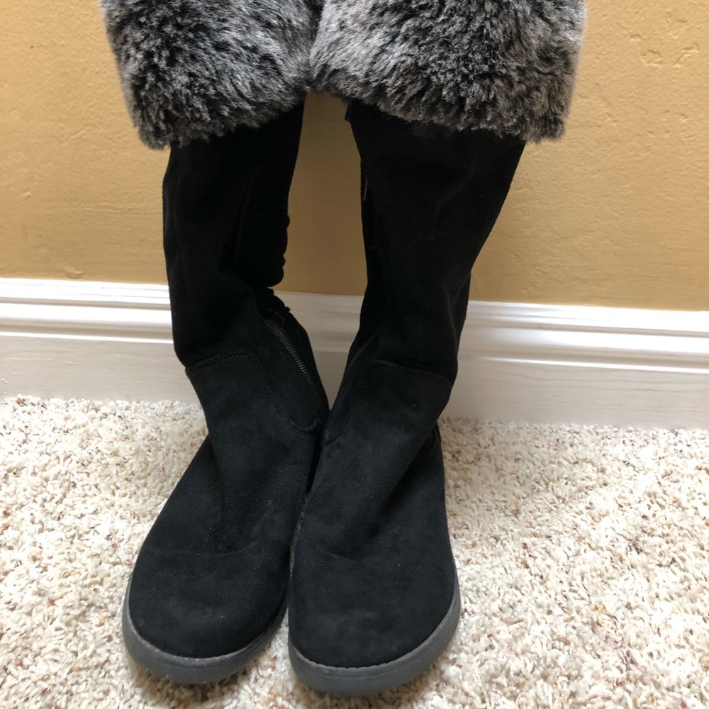 Girls Cute Black Boots